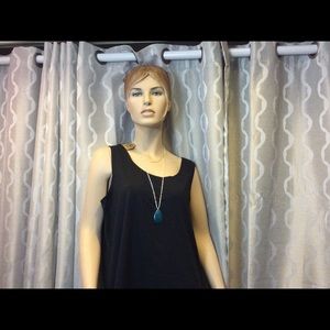 Blue Agate Drop Necklace | Stainless Steel